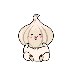 笑顔の小ちゃなニンニク