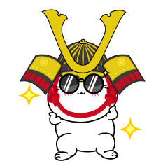 かっこいい小ちゃな戦国時代の武士猫