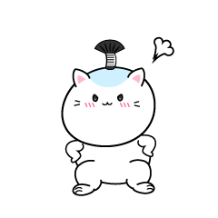 怒る小ちゃな侍のお殿様の猫