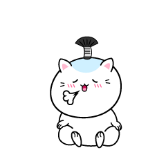 リラックスする小ちゃな侍のお殿様の猫