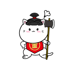 怒る小ちゃな猫の金太郎