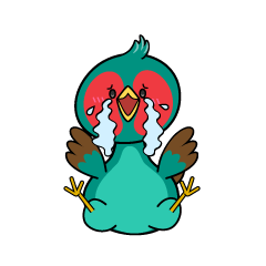 大泣きする小ちゃなキジ