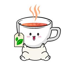 驚く小ちゃな紅茶のティーカップ