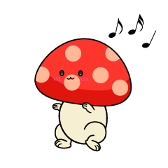踊る小ちゃな赤いキノコ