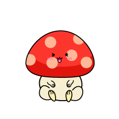 笑う小ちゃな赤いキノコ