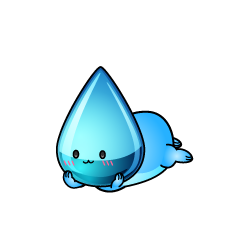 じっと見る小ちゃな水滴（しずく）