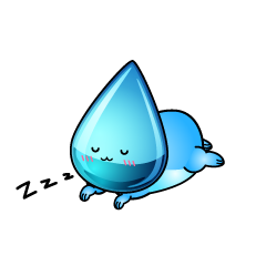眠る小ちゃな水滴（しずく）
