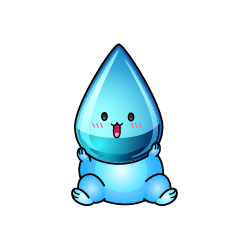 驚く小ちゃな水滴（しずく）