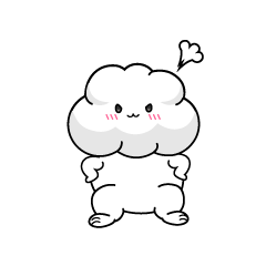 怒る小ちゃな雲