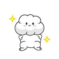 自信満々な小ちゃな雲