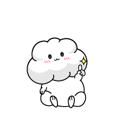 指差しする小ちゃな雲