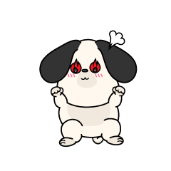 熱意のある小ちゃな垂れ耳の白い犬