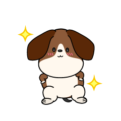 自信満々な小ちゃなビーグル犬