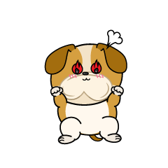 熱意のある小ちゃなブルドッグ犬