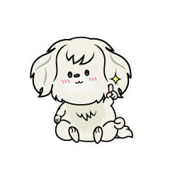 指差しする小ちゃな白いマルチーズ