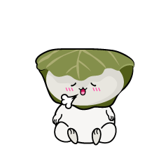 リラックスする小ちゃな柏餅