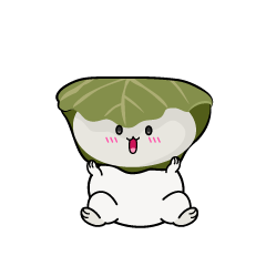 驚く小ちゃな柏餅