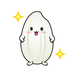 自信満々な小ちゃな米粒