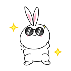 かっこいい白ウサギ