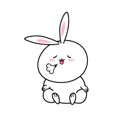 リラックスする白ウサギ