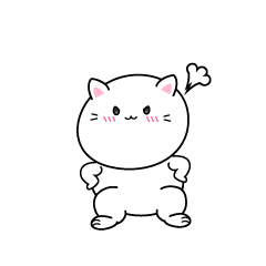 怒る白ネコ