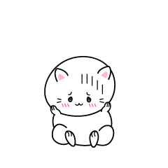 絶望する白ネコ