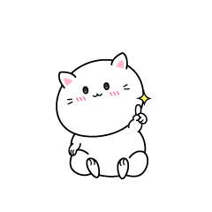 指差しする白ネコ