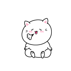 リラックスする白ネコ