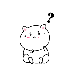考える白ネコ