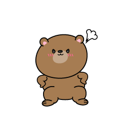怒る小グマ