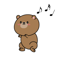 踊る小グマ