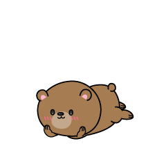 じっと見る小グマ