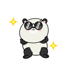 かっこいい小さなパンダ