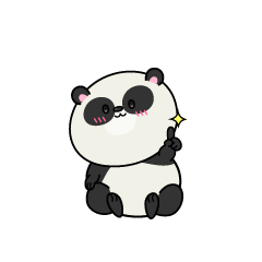 指差しする小さなパンダ