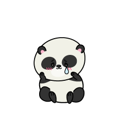 悲しい小さなパンダ