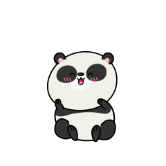 笑顔の小さなパンダ