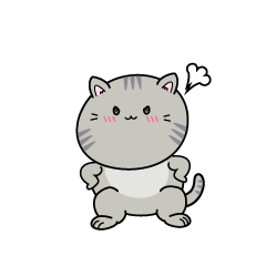 怒る小ちゃなサバトラ猫