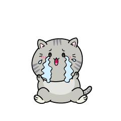 大泣きする小ちゃなサバトラ猫
