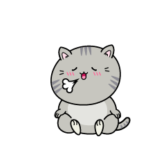 リラックスする小ちゃなサバトラ猫