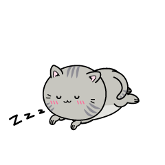 眠る小ちゃなサバトラ猫