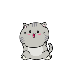 驚く小ちゃなサバトラ猫