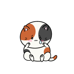 悲しい小ちゃな三毛猫