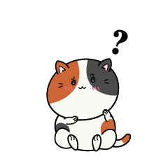 考える小ちゃな三毛猫