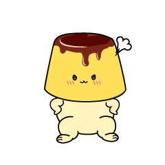 怒る小ちゃなプリン