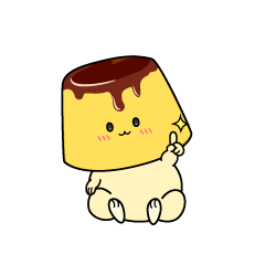 指差しする小ちゃなプリン