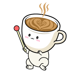 説明する小ちゃなカフェラテ