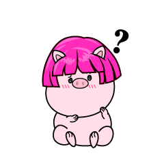 考える小ちゃなブタダンサー（Risa）