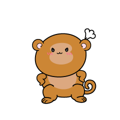 怒る小ちゃなサル