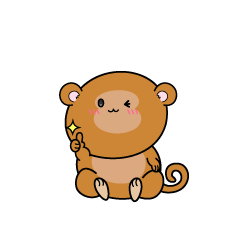 いいねする小ちゃなサル
