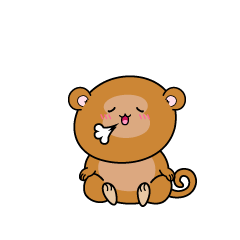 リラックスする小ちゃなサル